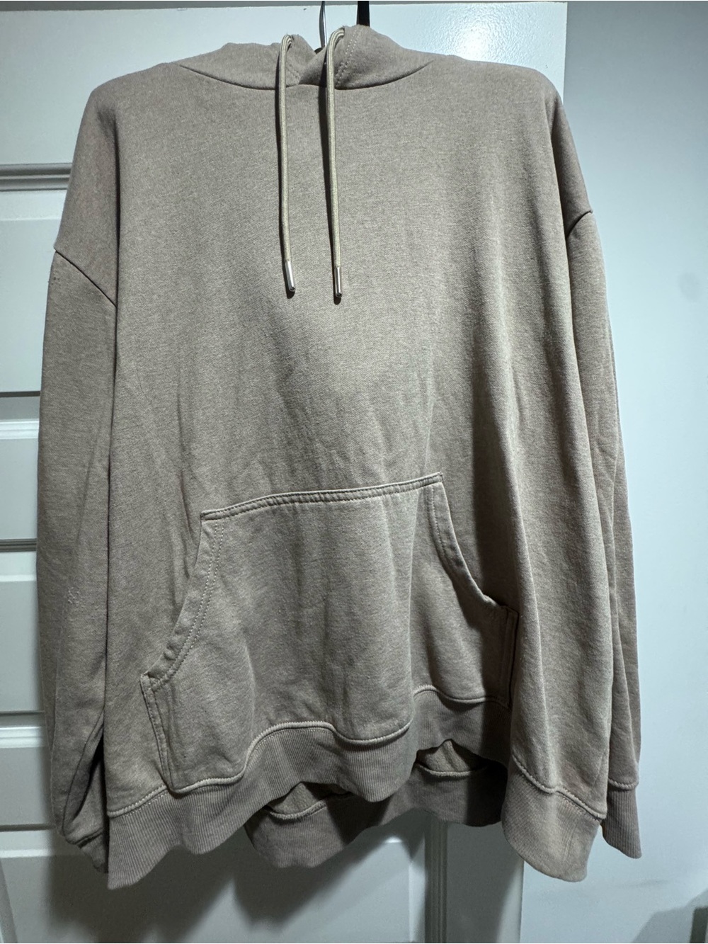H&M Beige Taupe Hoodie Sweatshirt Unisex XL